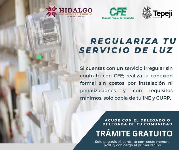 Regulariza tu servicio de luz