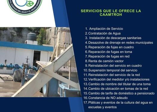 Conoce los servicios que ofrece la Comisión de Agua de Tepeji