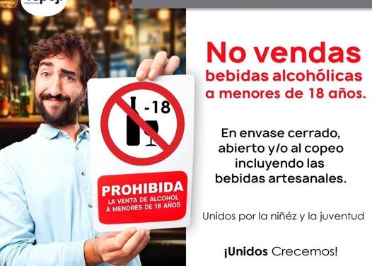 No vendas bebidas alcoholicas a menores de 18 años