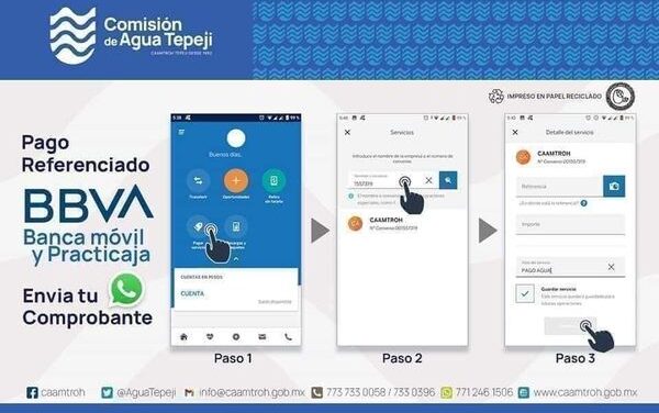 Liquida tu servicio de agua en Tepeji con pago referenciado