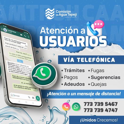 ¿Tienes preguntas sobre tu servicio de agua?