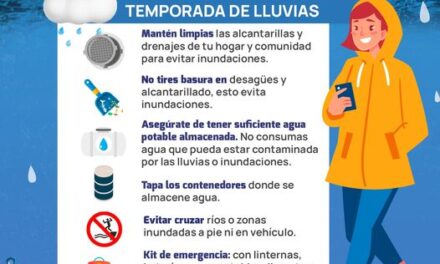 en temporada de lluvias es importante estar preparados para cualquier eventualidad. Sigue las siguientes recomendaciones.