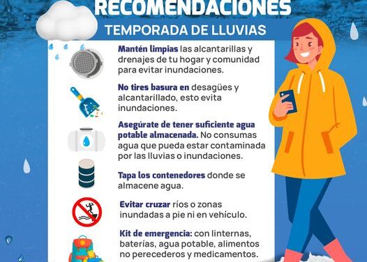 en temporada de lluvias es importante estar preparados para cualquier eventualidad. Sigue las siguientes recomendaciones.