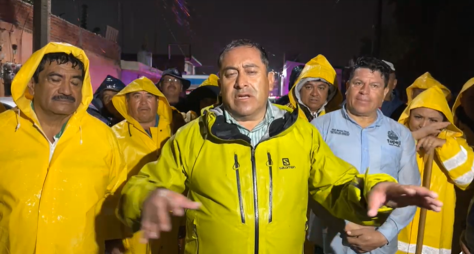 Salvador Jiménez presenta reporte de afectaciones tras las lluvias registradas en Tepeji