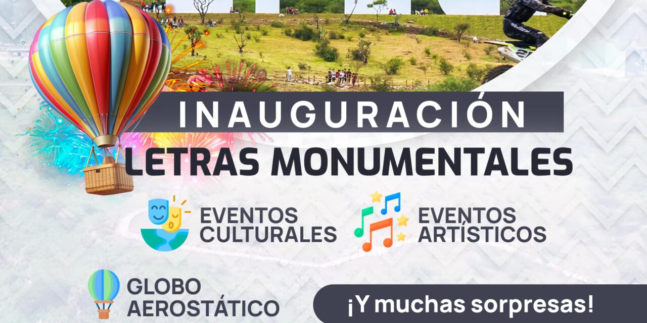 Te esperamos a esta gran inauguración de las letras monumentales que nos dan identidad este miércoles 28 de agosto a partir de las 18:00 hrs. un evento familiar y gratuito. ¡No faltes!