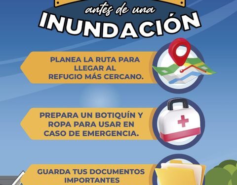 En esta temporada de lluvias toma en cuenta las siguientes recomendaciones ante una posible inundación.