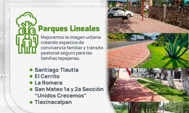 Los parques lineales se convirtieron en un símbolo de esta administración, embelleciendo nuestro municipio y ofreciendo espacios seguros para la convivencia familiar y el tránsito peatonal.