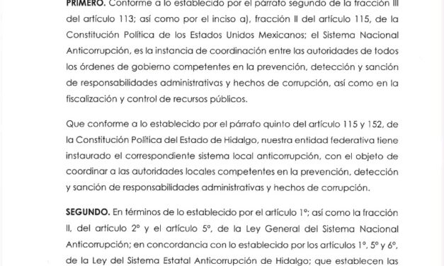 El Gobierno Municipal de Tepeji del Río abre la convocatoria pública para elegir al titular del Órgano Interno de Control