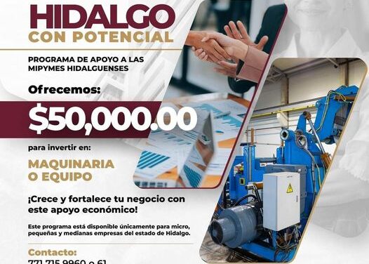 Si eres una persona física con actividad empresarial o conoces a alguna MIPYME establecida en el Estado de Hidalgo, participa en el siguiente programa “Hidalgo con Potencial”