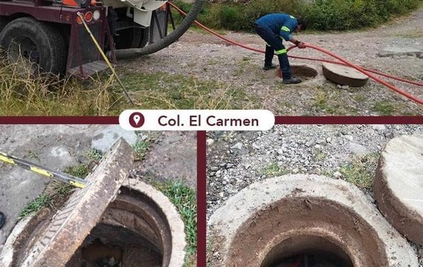 Caamtroh realiza trabajos de desasolve de drenajes