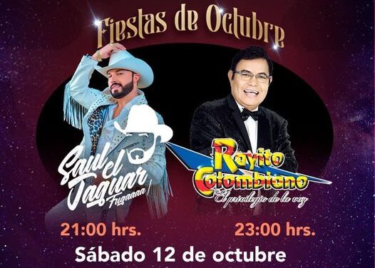 Disfruta esta noche, la música de 𝗦𝗮𝘂𝗹 𝗲𝗹 𝗷𝗮𝗴𝘂𝗮𝗿 y 𝗥𝗮𝘆𝗶𝘁𝗼 𝗖𝗼𝗹𝗼𝗺𝗯𝗶𝗮𝗻𝗼 en las Fiestas de Octubre #Tepeji 2024. ¡Te esperamos!