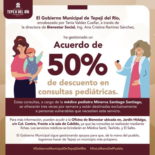 Consultas pediátricas a bajo costo en Tepeji