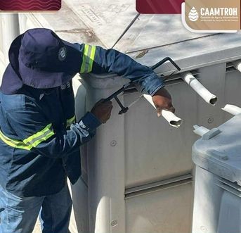 Caamtroh realiza trabajos de mantenimiento en los tanques de sedimentación y de biodigestores de la comunidad de San Buenaventura