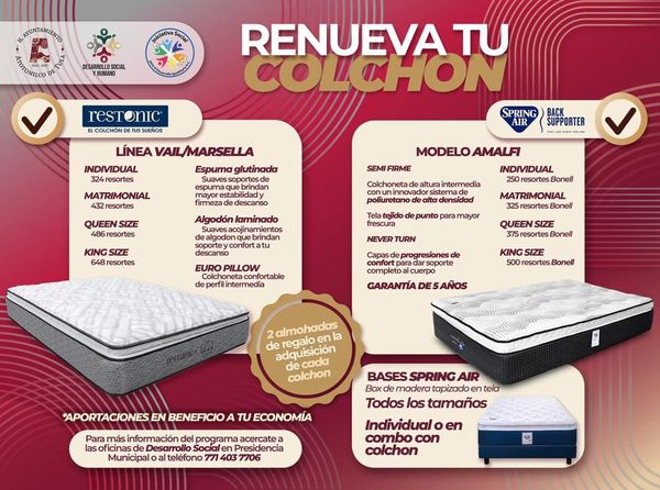 Inicia programa “Renueva tu colchón” en Atotonilco de Tula