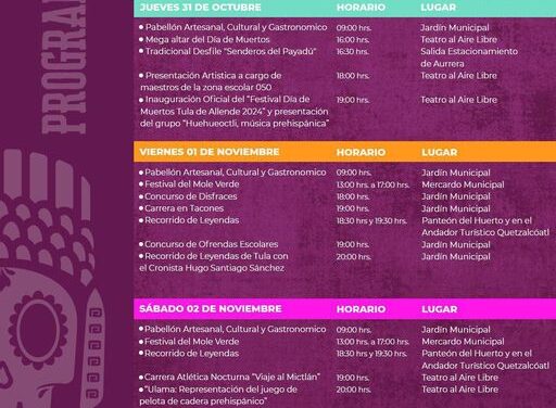 Realizarán Festival de Día de Muertos en Tula de Allende