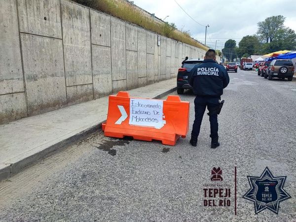 Continúan acciones para garantizar la seguridad de los comerciantes y visitantes del tianguis dominical