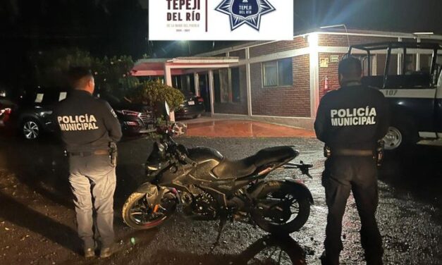 Recuperan motocicleta con reporte de robo en Tepeji del Río