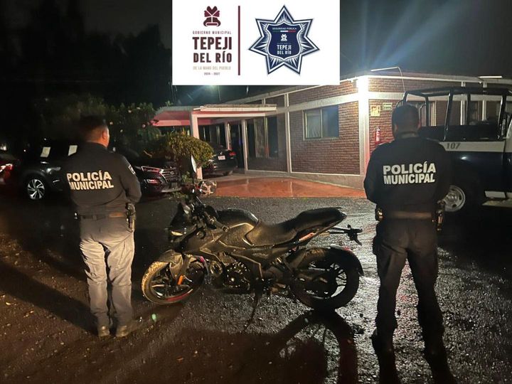 Recuperan motocicleta con reporte de robo en Tepeji del Río