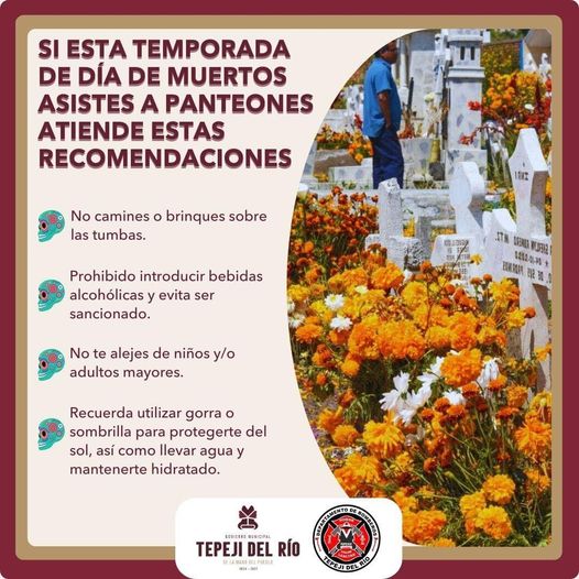 PC emite las siguientes recomendaciones para garantizar una mayor seguridad durante las festividades del Día de Muertos.