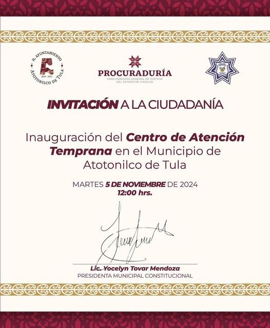 Inaugurarán Centro de Atención Temprana en Atotonilco de Tula