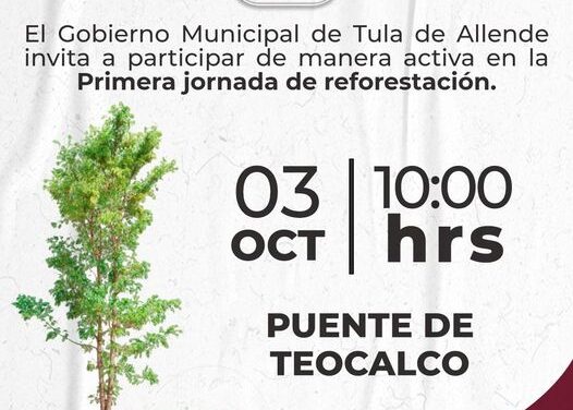 ¡Participa en la Primera Jornada de Reforestación en Tula de Allende!