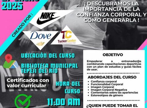 La dirección de deportes de #TepejiDelRío invita al ¡Curso «Body Confident Sport»