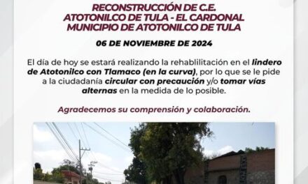 ATENCIÓN ciudadanía de Atotonilco de Tula