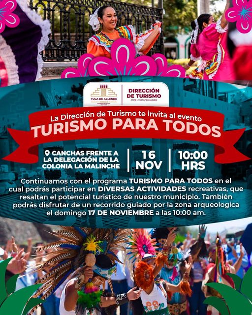 Turismo para todos en #TulaDeAllende continúa su recorrido, ahora es el turno de la Col. la Malinche.