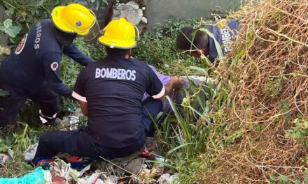 Bomberos #TepejiDelRío rescataron a un hombre que cayó en una barranca