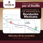 Anuncian cierre de circulación por desfile en Tepeji del Río