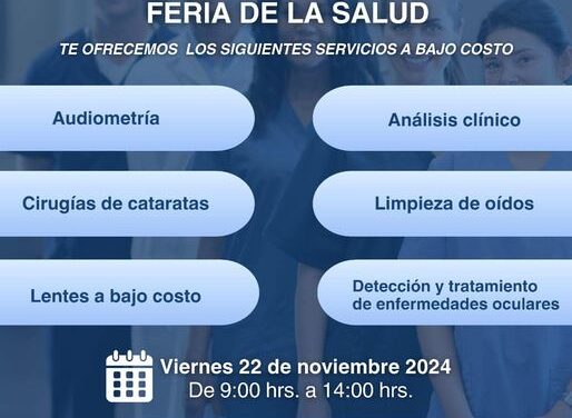 Mañana “Feria de la Salud” con servicios a bajo costo en #TulaDeAllende.