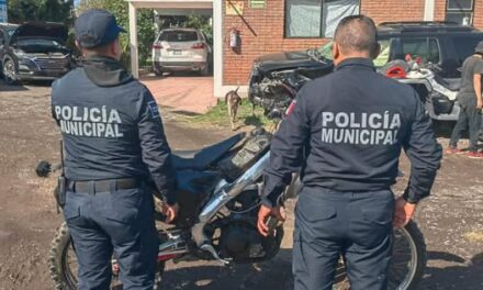 Aseguran motocicleta con alteración en el número de serie