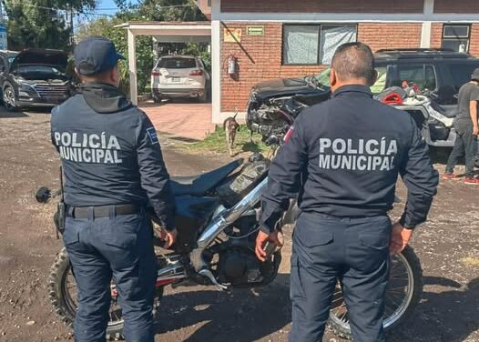 Aseguran motocicleta con alteración en el número de serie