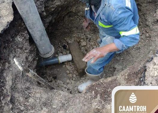 Caamtroh repara fuga en Tianguistengo
