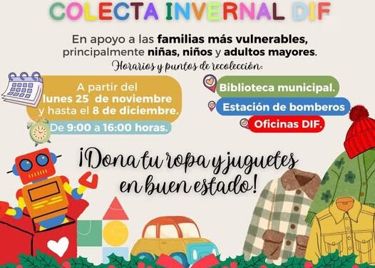 Realizan colecta invernal en Tepeji del Río