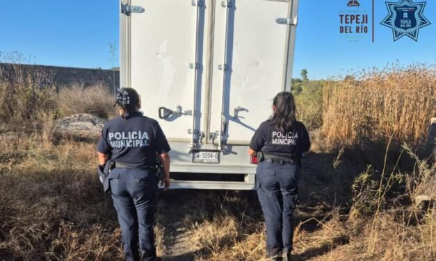 Recuperan unidad con reporte de robo durante recorridos de seguridad en Tepeji del Río