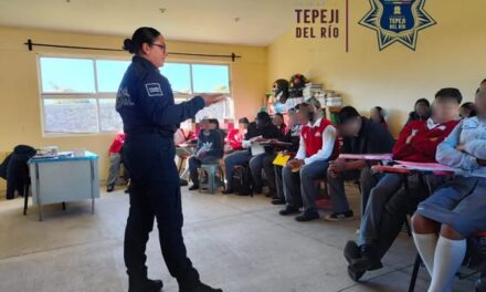 Imparten plática #prevención de violencia» en Telebachillerato de San José Piedra Gorda