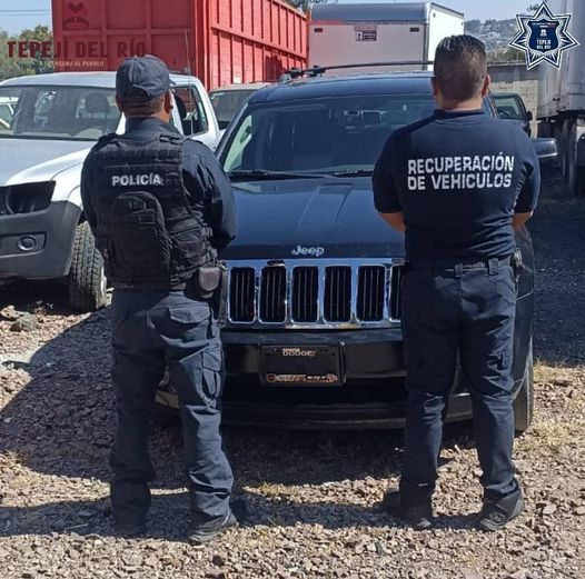 Aseguran en Tepeji del Río, una camioneta con alteración en sus medios de identificación