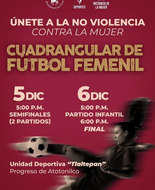 Fomentan igualdad y respeto con cuadrangular de fútbol femenil