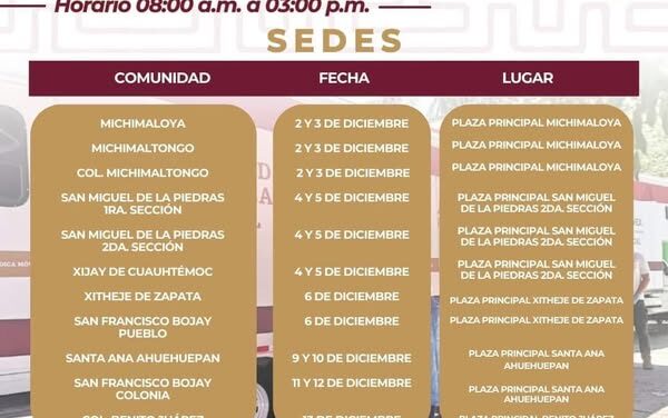 Del 2 al 13 de diciembre, la unidad móvil médica de PEMEX estará en el municipio de #TulaDeAllende.