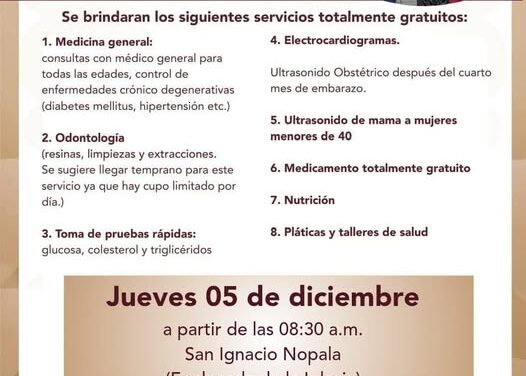 La Unidad Médica Móvil de Pemex estará en San Ignacio Nopala