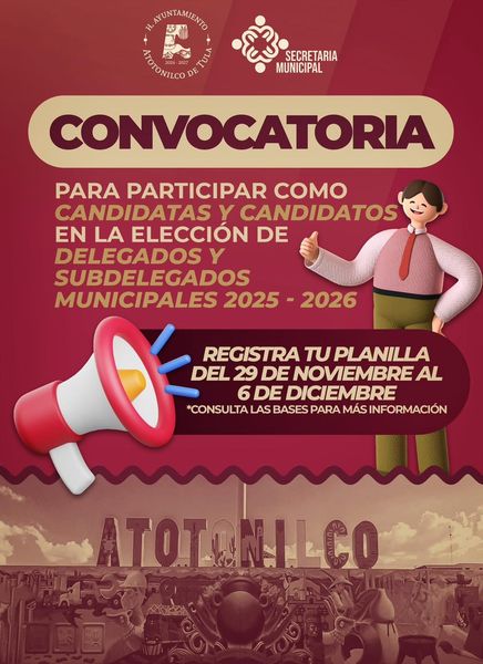 Por concluir registros para cambio de delegadas y delegados en Atotonilco de Tula