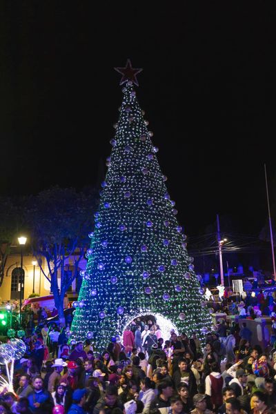 Cientos de familias disfrutan del Encendido del Árbol Navideño en Tepeji del Río