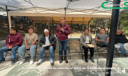 Reunión informativa en relación al tema de la entrada a los tanques de agua de Tinajas en #TepejiDelRío.