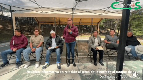 Reunión informativa en relación al tema de la entrada a los tanques de agua de Tinajas en #TepejiDelRío.