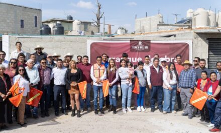 Arranca la construcción de pavimento hidráulico en la calle Jacarandas de Tlaxinacalpan