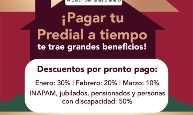 El gobierno municipal de Tepeji del Río de Ocampo, invita a aprovechar los descuentos en el pago del Predial 2025