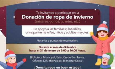 ¡El DIF Municipal Tepeji te invita a participar en la Colecta Invernal!