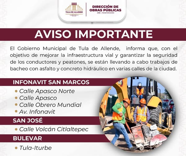 Aviso importante Tula de Allende