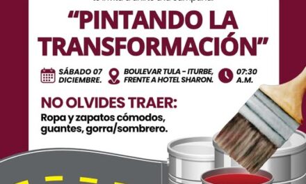 El gobierno de Tula de Allende invita a la campaña “Pintando la transformación”.